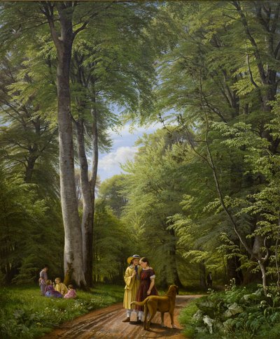 A Beech Wood in May near Iselingen Manor, Zealand by Peter Christian Skovgaard